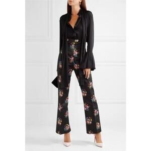 Ellery Nouveau Black Silk Pussybow Blouse, NWT,  Size US 4, UK 8,  Retail $895